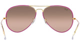 Aviator Full Color Legend RB3025JM 91963E Violet Silver Pink