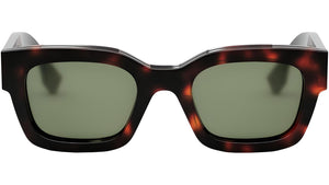 Signature Havana Rectangular Sunglasses