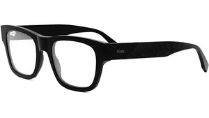 Fendi Diagonal Black Rectangular Eyeglasses